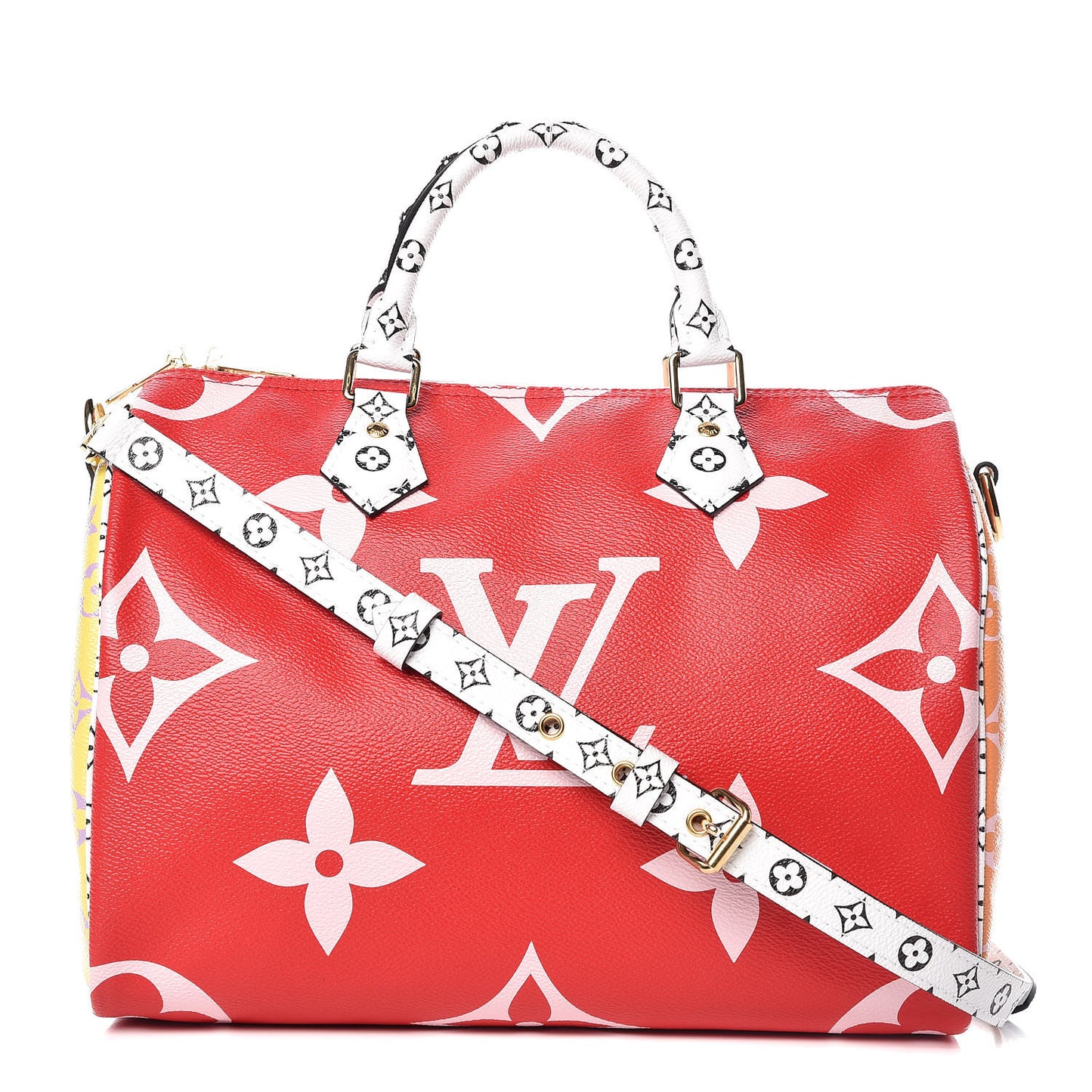 Monogram Giant Speedy Bandouliere 30 Rouge