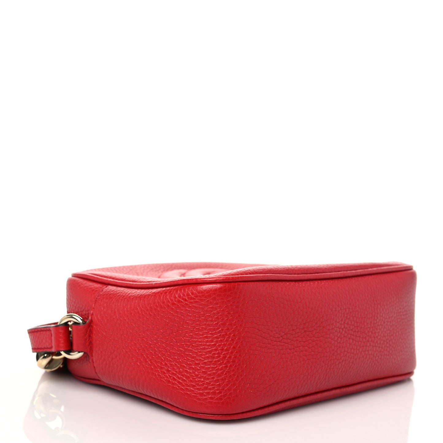 Pebbled Calfskin Small Soho Disco Bag Tabasco Red
