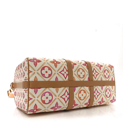 Louis Vuitton Monogram Tiles By The Pool Keepall Bandouliere 45 Coral 4 of 9