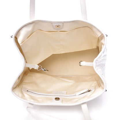 Christian Dior Coated Canvas Cannage Medium Panarea Tote White 4 of 11