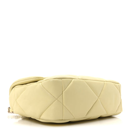 Chanel Lambskin Quilted Medium Chanel 19 Flap Light Yellow 4 of 10