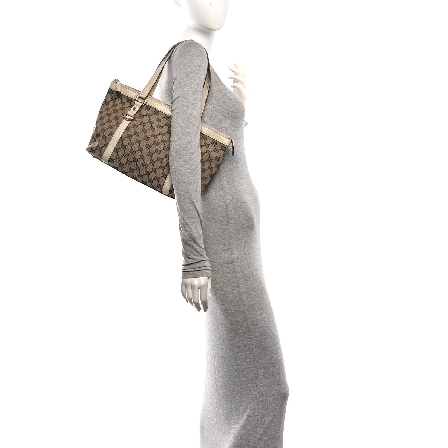 Gucci Monogram Medium Abbey Tote Off White 2 of 10