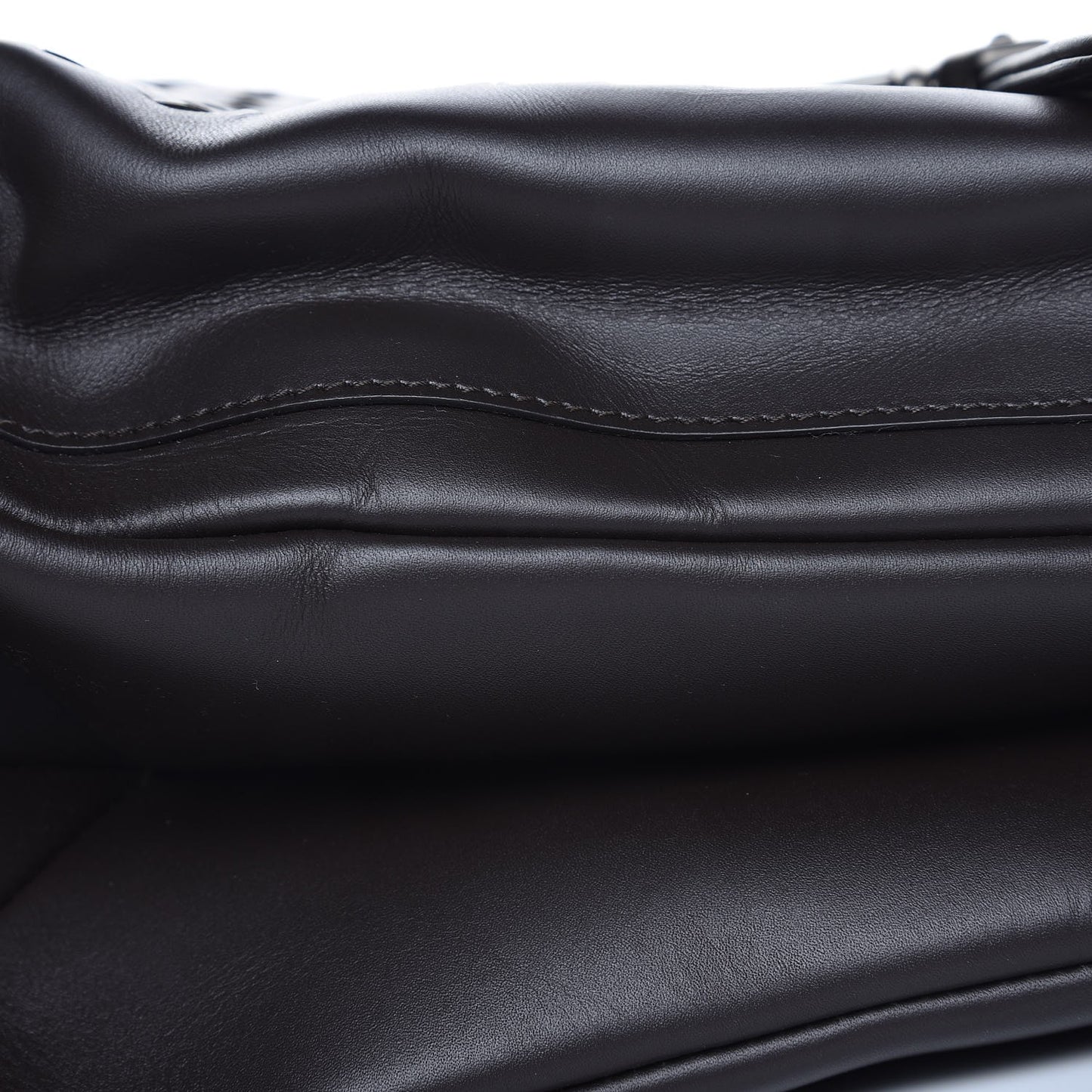 Calfskin Intrecciato Briefcase Ebano