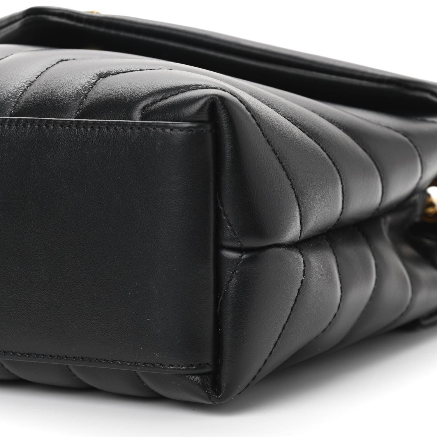 Saint Laurent Calfskin Y Quilted Monogram Small Loulou Chain Satchel Black 10 of 10