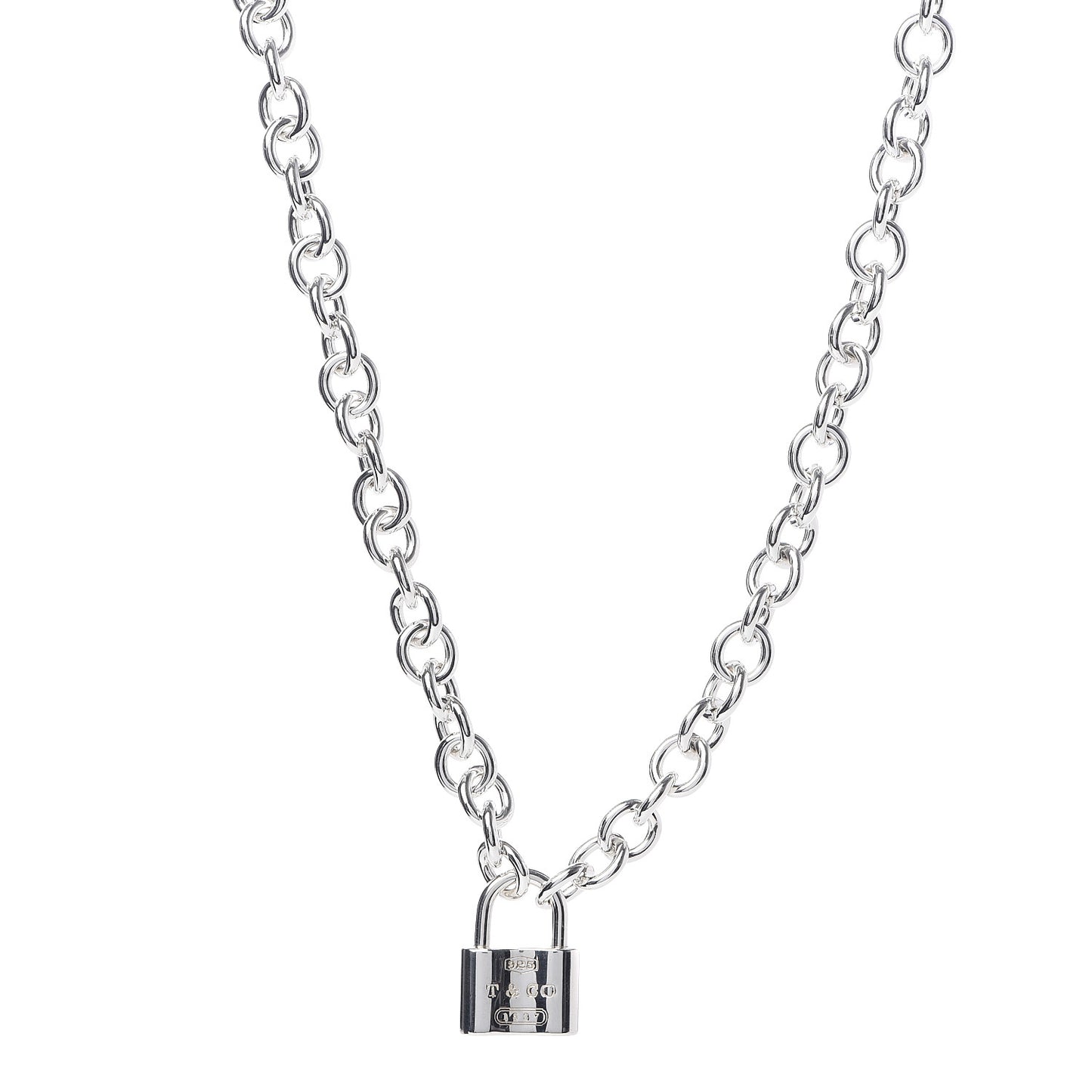 Sterling Silver 1837 Lock Charm Necklace