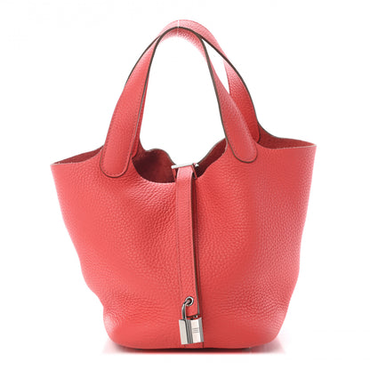 Hermes Taurillon Clemence Picotin Lock 18 PM Rose Jaipur 1 of 11