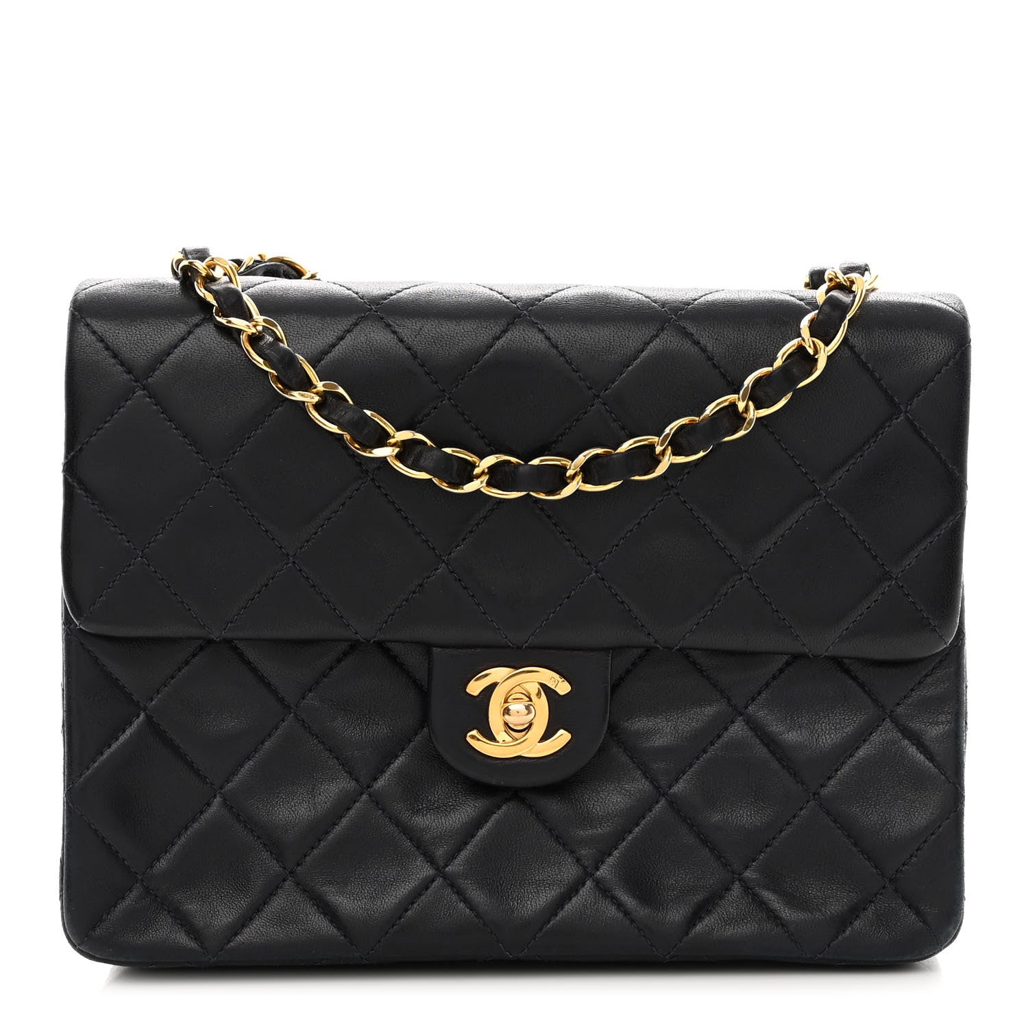 Chanel Lambskin Quilted Mini Square Flap Black 1 of 13