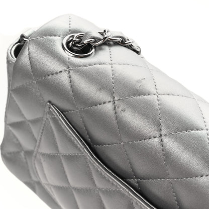 Chanel Metallic Lambskin Quilted Mini Rectangular Flap Silver 10 of 11