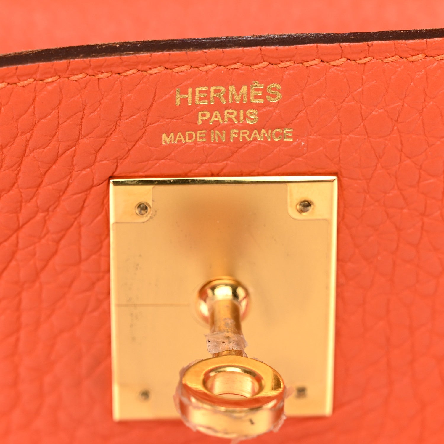 Hermes Taurillon Clemence Kelly Retourne 28 Orange 6 of 12