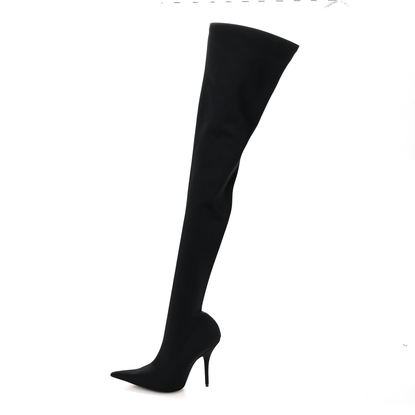 Spandex Pointed Toe Knife 110MM Thigh High Boots 38 Black