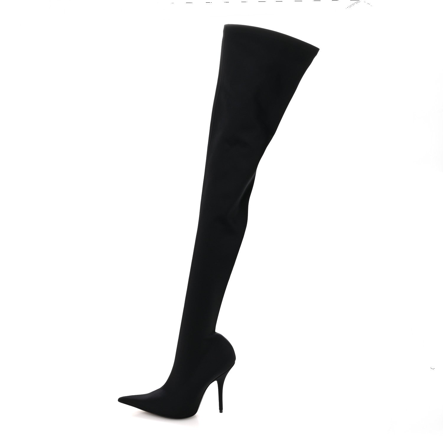 Balenciaga Spandex Pointed Toe Knife 110MM Thigh High Boots 38 Black 1 of 8