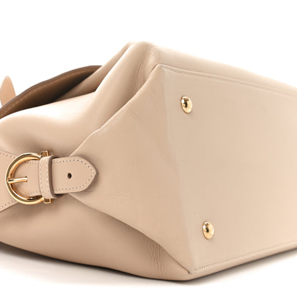Salvatore Ferragamo Calfskin Fiamma Bag New Bisque 8 of 9