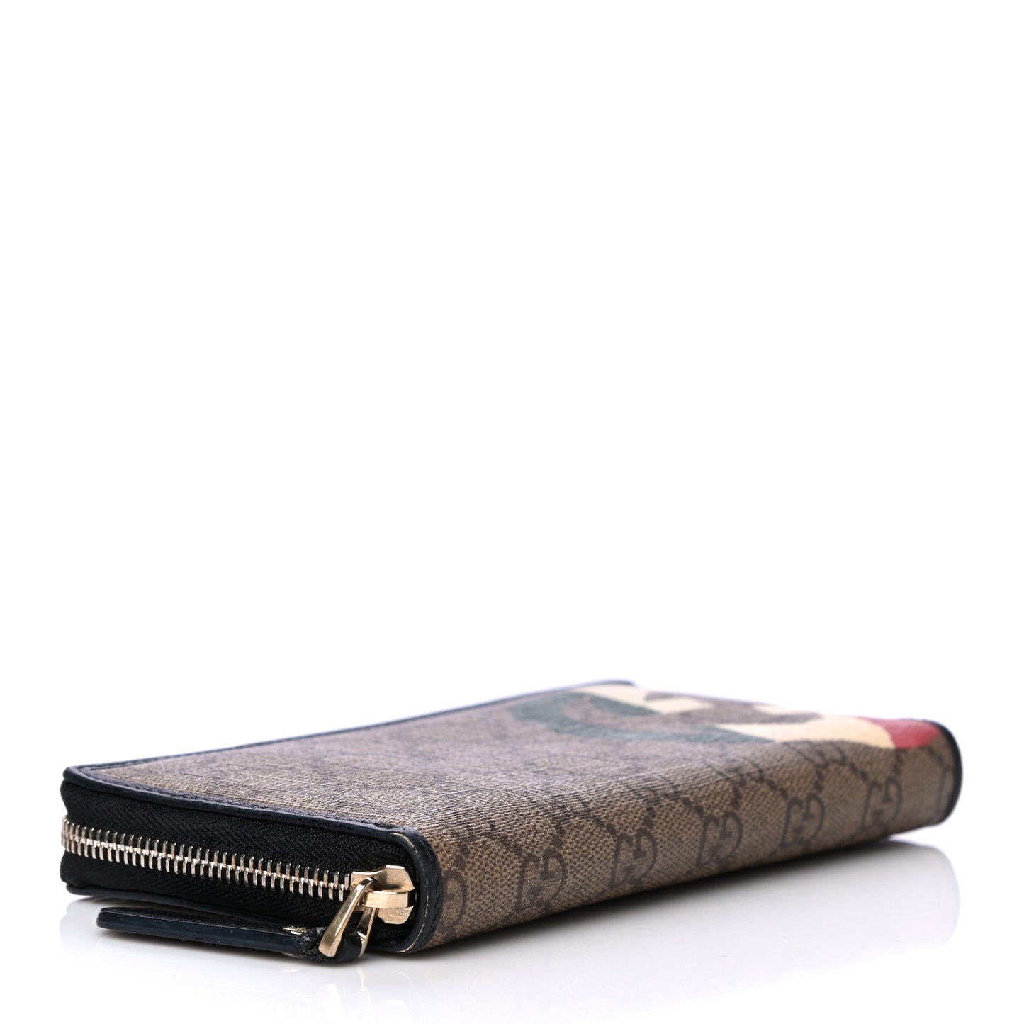 GG Plus Monogram Italy Flag Zip Around Wallet Green