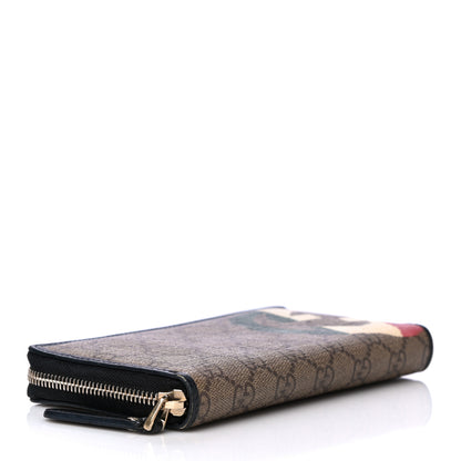 Gucci GG Plus Monogram Italy Flag Zip Around Wallet Green 4 of 11