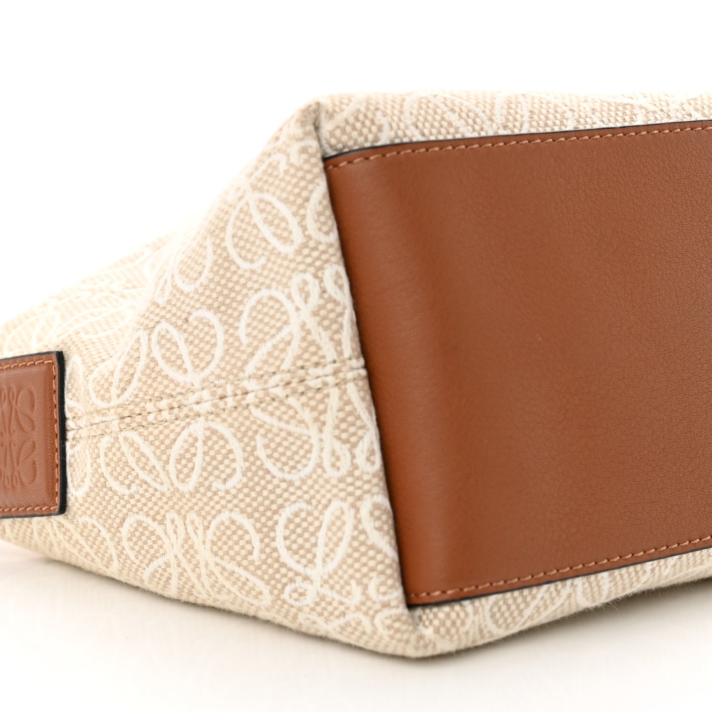 Jacquard Anagram Calfskin Small Cubi Bag Ecru Tan