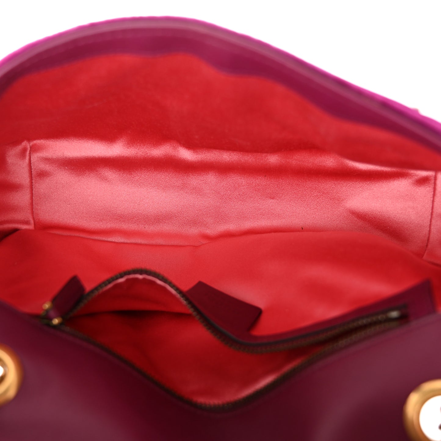 Velvet Matelasse Embroidered Small GG Marmont Shoulder Bag Fuchsia Violet Cyclamen
