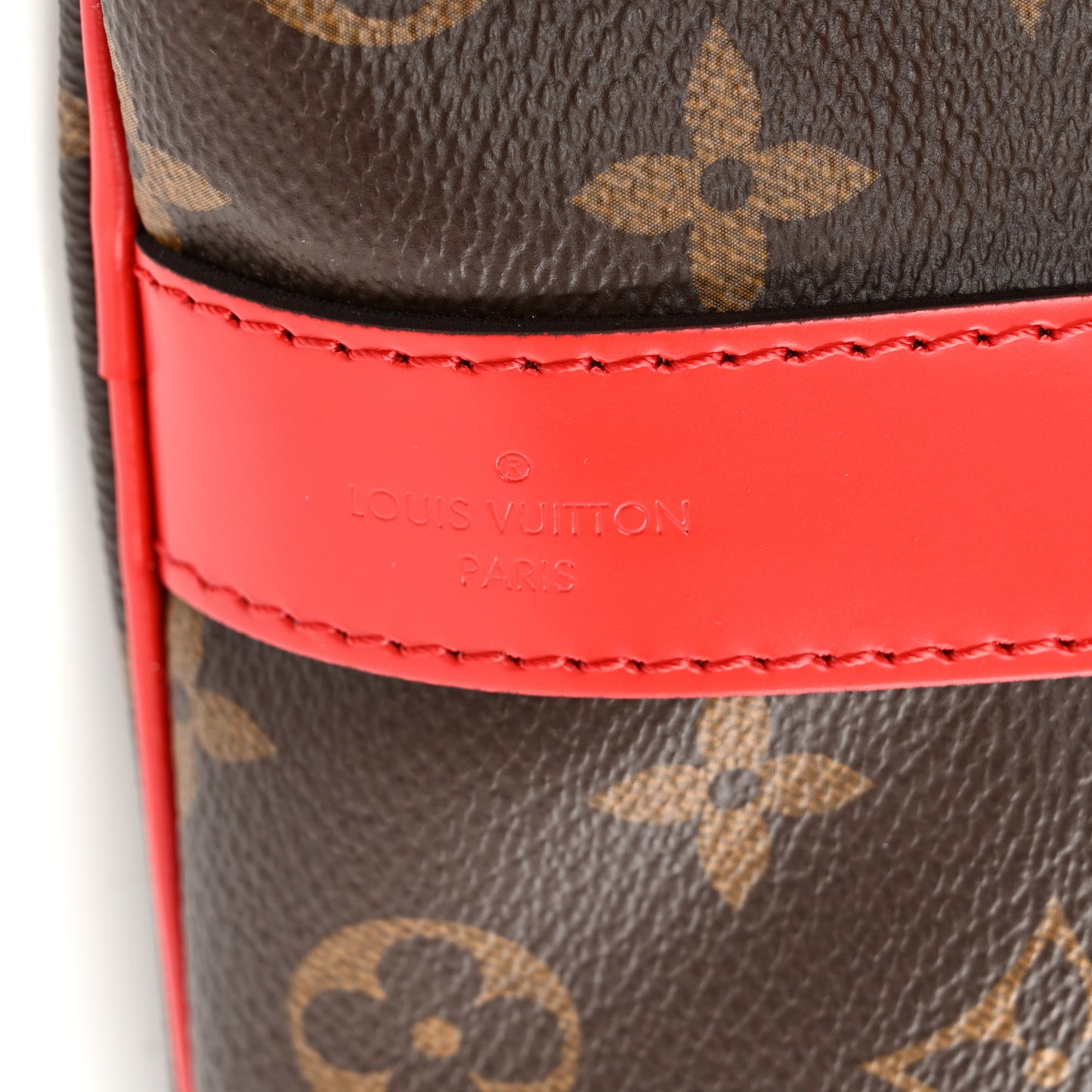 Calfskin Monogram Keepall Bandouliere 50 Coquelicot