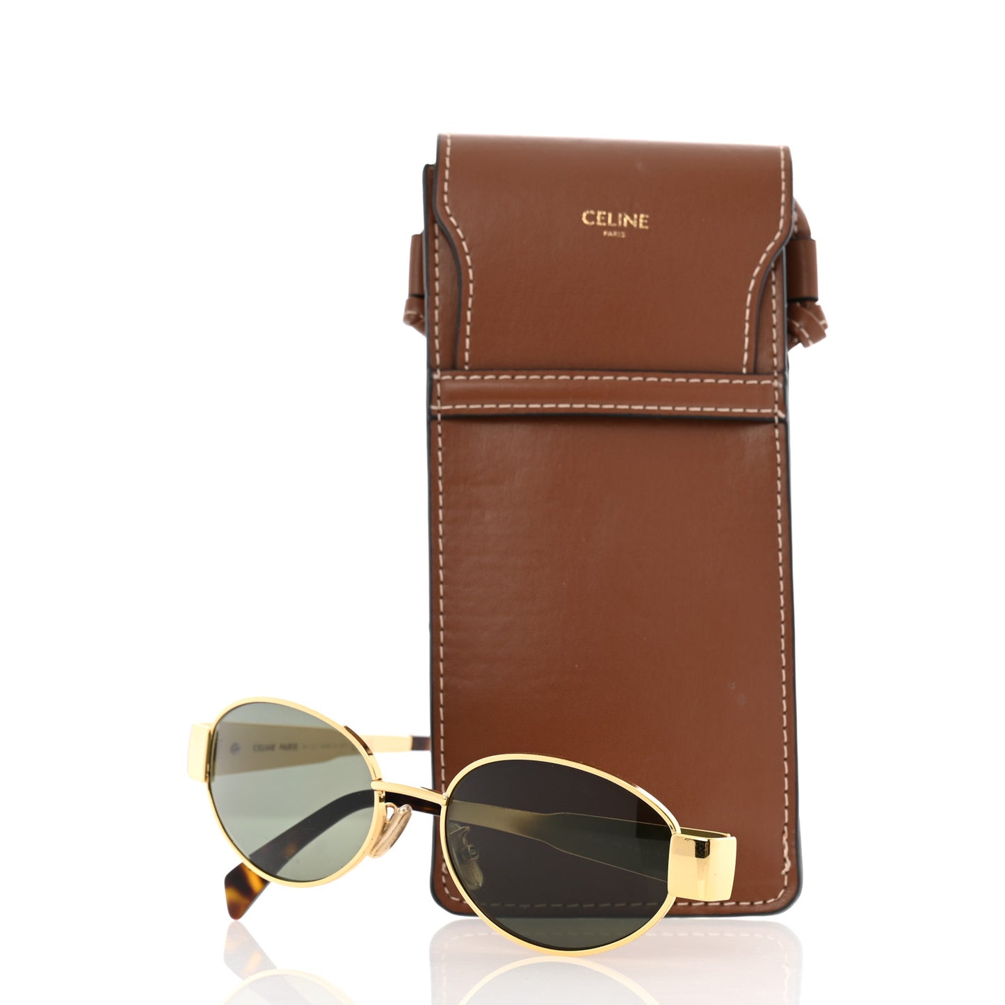 Metal Triomphe 01 Sunglasses CL40235U Gold Green