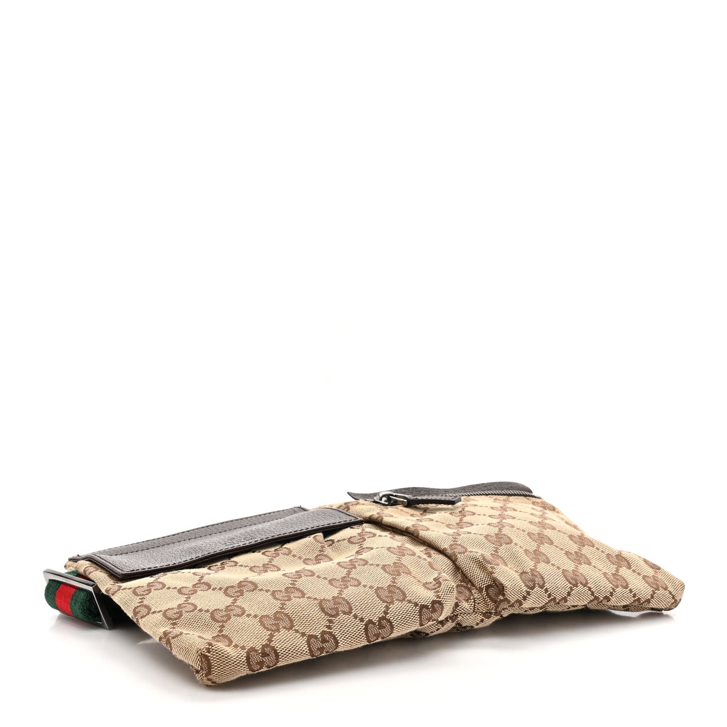 Monogram Web Belt Bag Dark Brown