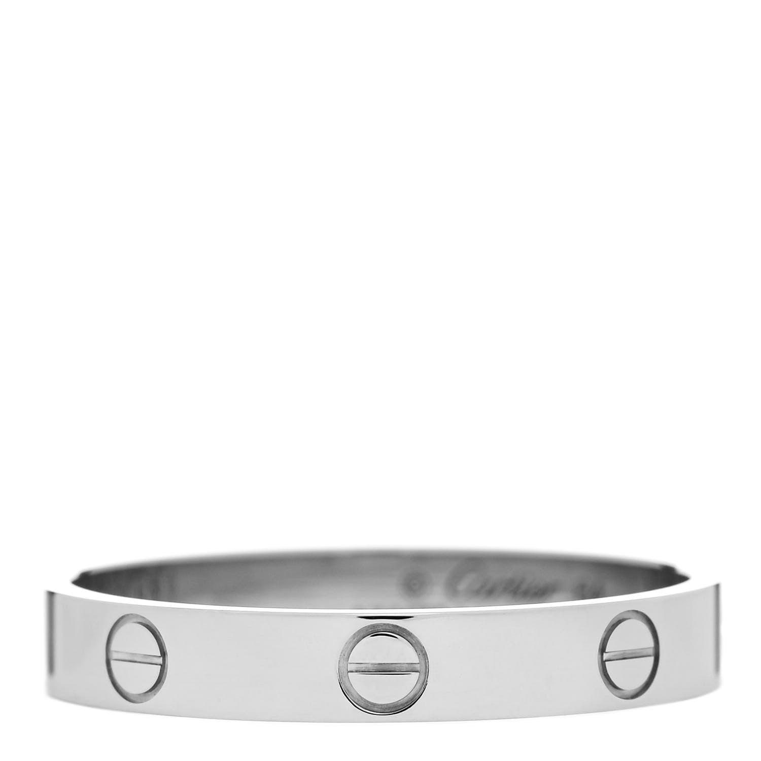 Cartier 18K White Gold 3.5mm LOVE Wedding Band Ring 64 10.75 1 of 4