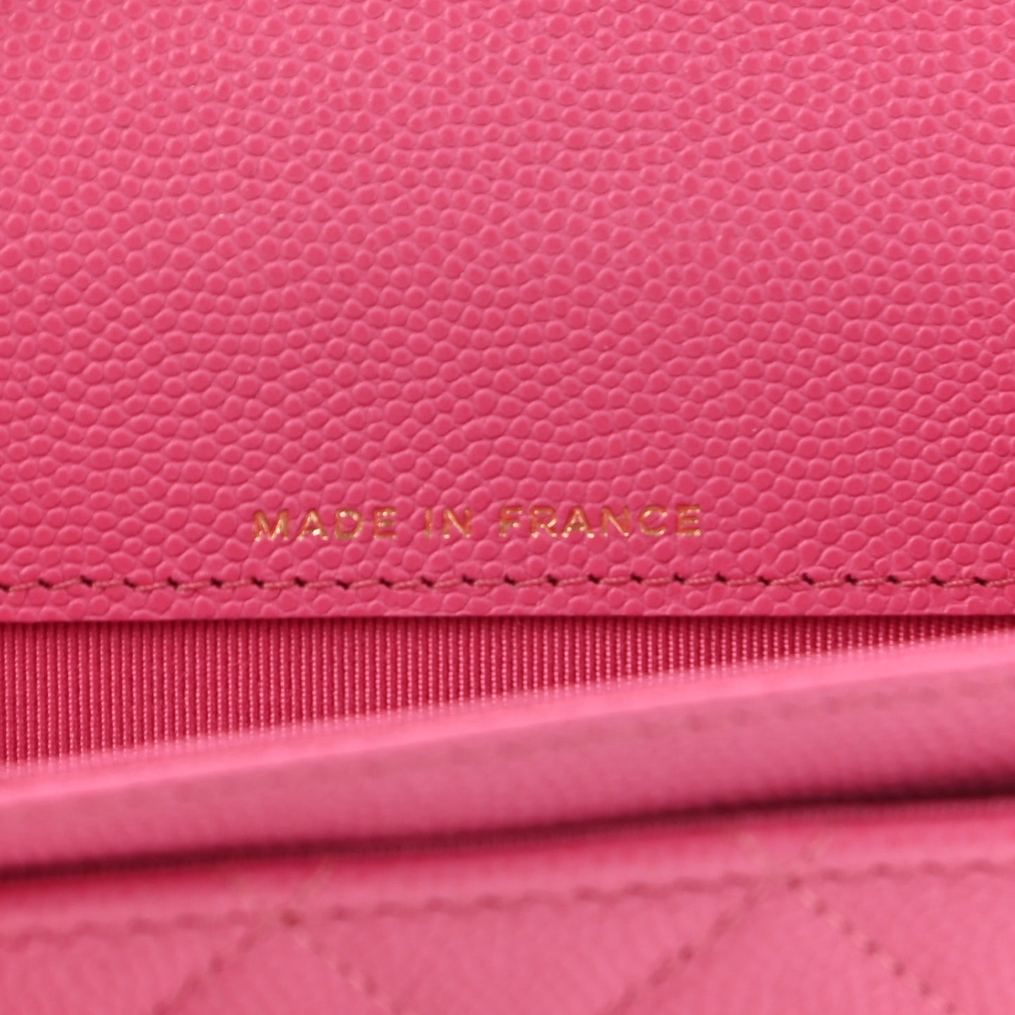 Caviar Quilted Flap Card Holder Wallet Pink