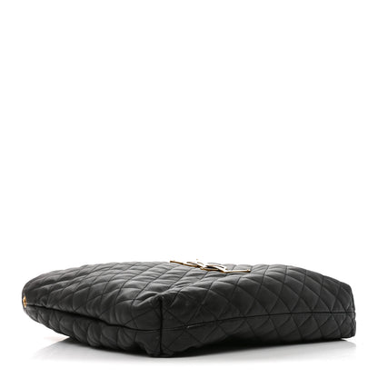 Saint Laurent Lambskin Quilted Maxi Icare Shopping Tote Black 4 of 10