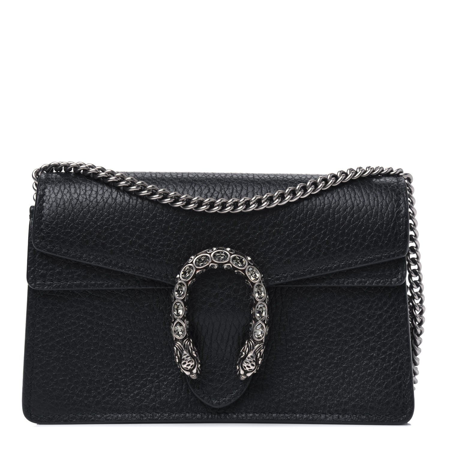 Gucci Calfskin Super Mini Dionysus Shoulder Bag Black 1 of 4