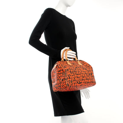 Louis Vuitton Monogram Graffiti Speedy 30 Orange 2 of 7