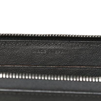 Chanel Sheepskin Chevron Quilted Mademoiselle Vintage Zip Around Wallet Grey 7 of 12