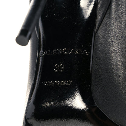 Balenciaga Lambskin Knife Pointed Pumps 39 Black 6 of 9
