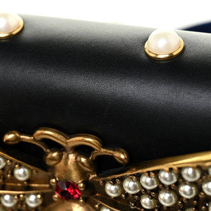 Gucci Nappa Pearl Studded Mini Queen Margaret Broadway Shoulder Bag Black 15 of 16