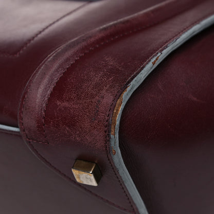 Celine Palmelato Mini Luggage Burgundy Azur Blue 8 of 33