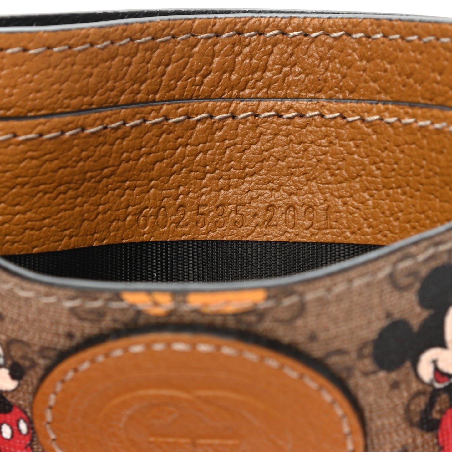 X DISNEY Mini Vintage GG Supreme Monogram Mickey Mouse Card Holder Beige Vintage Sun Oil