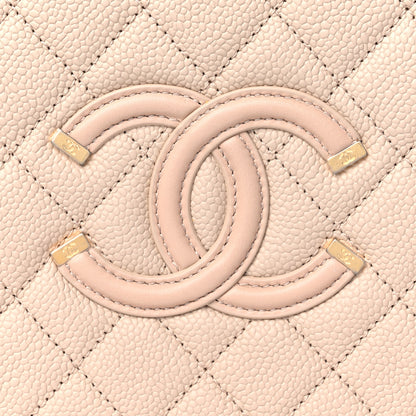 Chanel Caviar Quilted Medium CC Filigree Vanity Case Beige 11 of 12