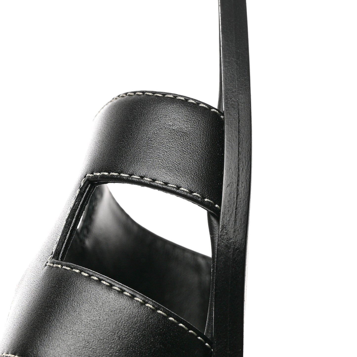 Box Calfskin Oran Sandals 38 Black