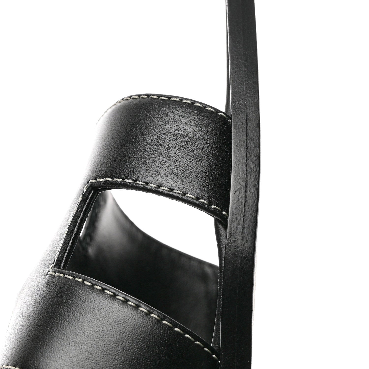 Hermes Box Calfskin Oran Sandals 38 Black 9 of 9