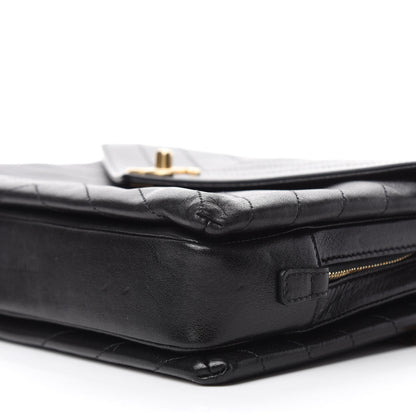 Chanel Lambskin Chevron Quilted Medium Envelope Flap Black 7 of 13