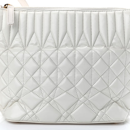 Chanel Glazed Calfskin Quilted State Of The Art Hobo White 11 of 12