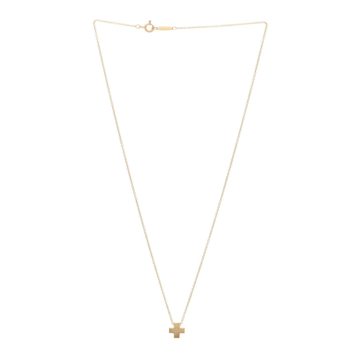 18K Yellow Gold Cruciform Cross Pendant Necklace