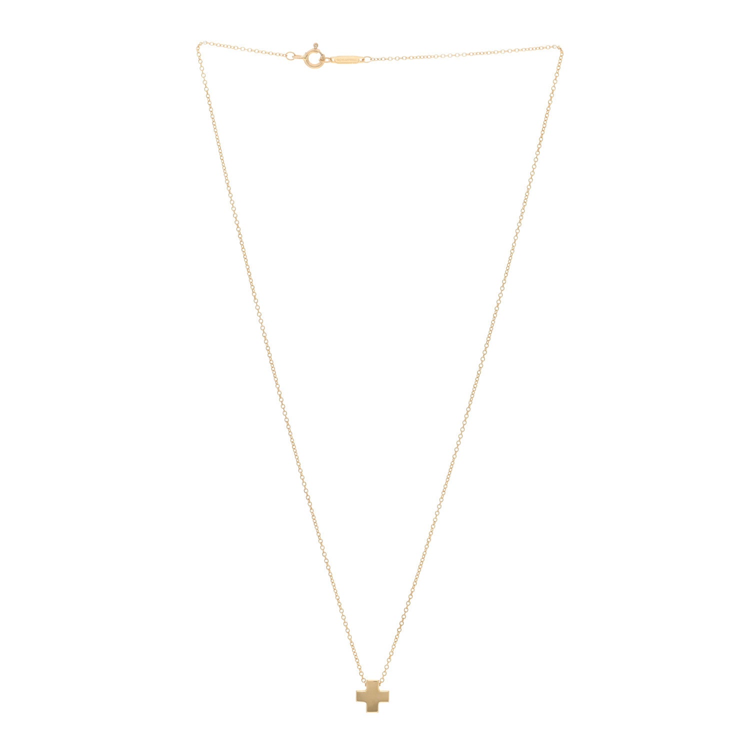 Tiffany 18K Yellow Gold Cruciform Cross Pendant Necklace 3 of 5