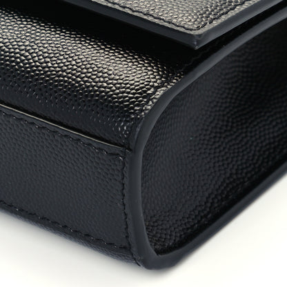 Saint Laurent Grain De Poudre Small Monogram Kate Satchel Black 10 of 10