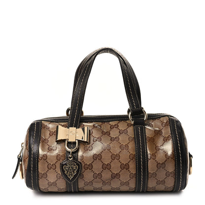 Gucci Crystal Monogram Duchessa Small Boston Bag Brown 1 of 12
