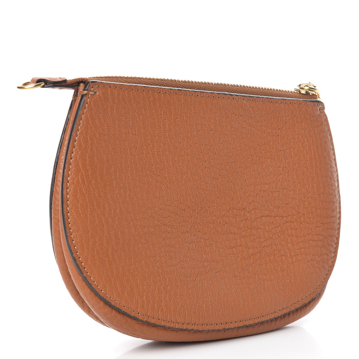 Chloe Grained Calfskin Drew Pouch Caramel 3 of 8