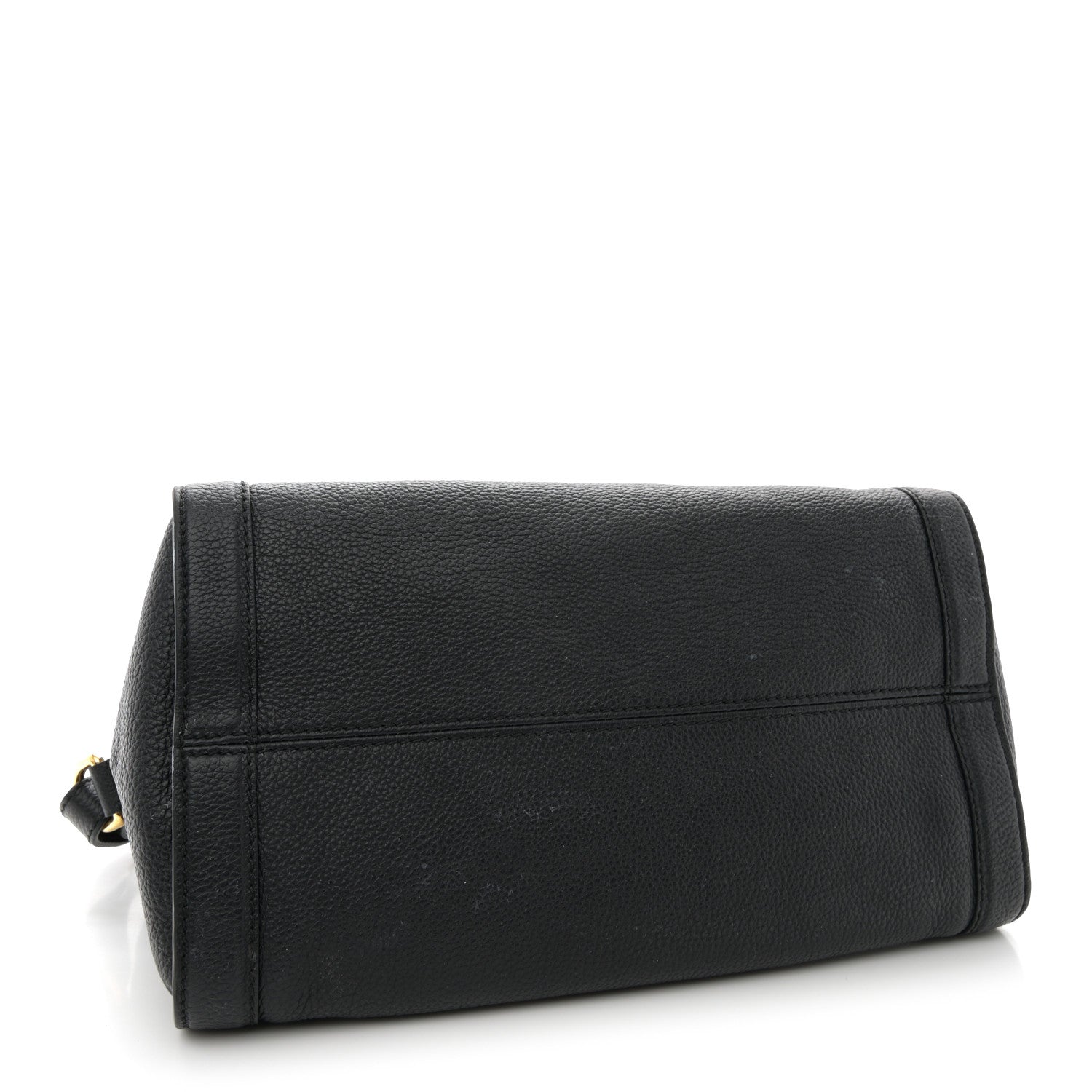 Alexander McQueen Pebbled Calfskin Small Skull Padlock Zip Around Tote Black 4 of 19
