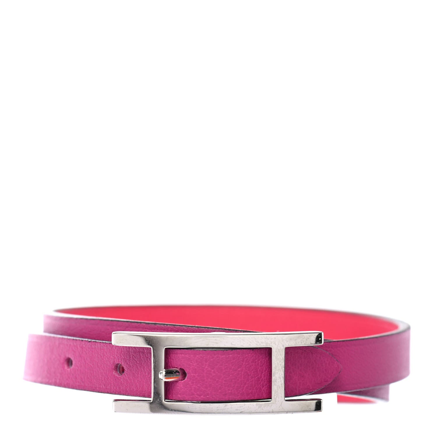 Hermes Swift Behapi Double Tour Bracelet T3 Rose Pourpre Rose Extreme 1 of 5