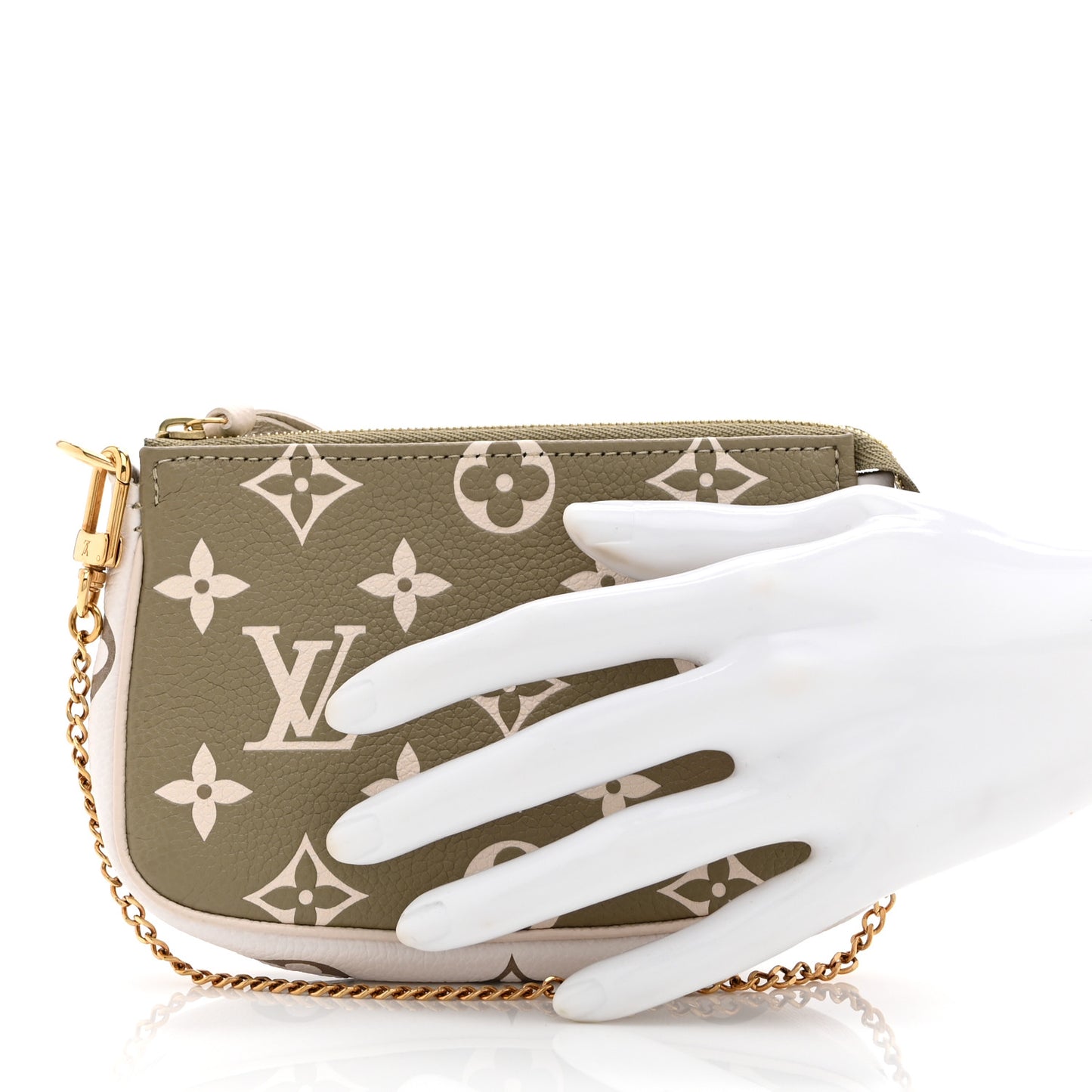 Empreinte Spring in the City Mini Pochette Accessories Kaki Beige Cream