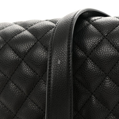 Chanel Caviar Quilted Medium Rock In Rome Single Flap Black 11 of 12