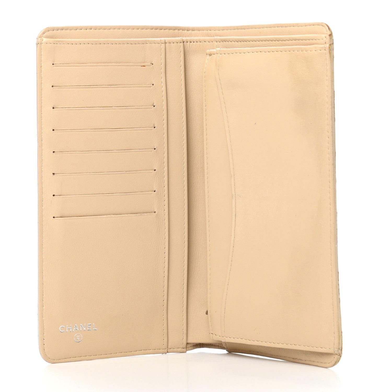 Chanel Caviar Quilted Yen Wallet Beige 5 of 11