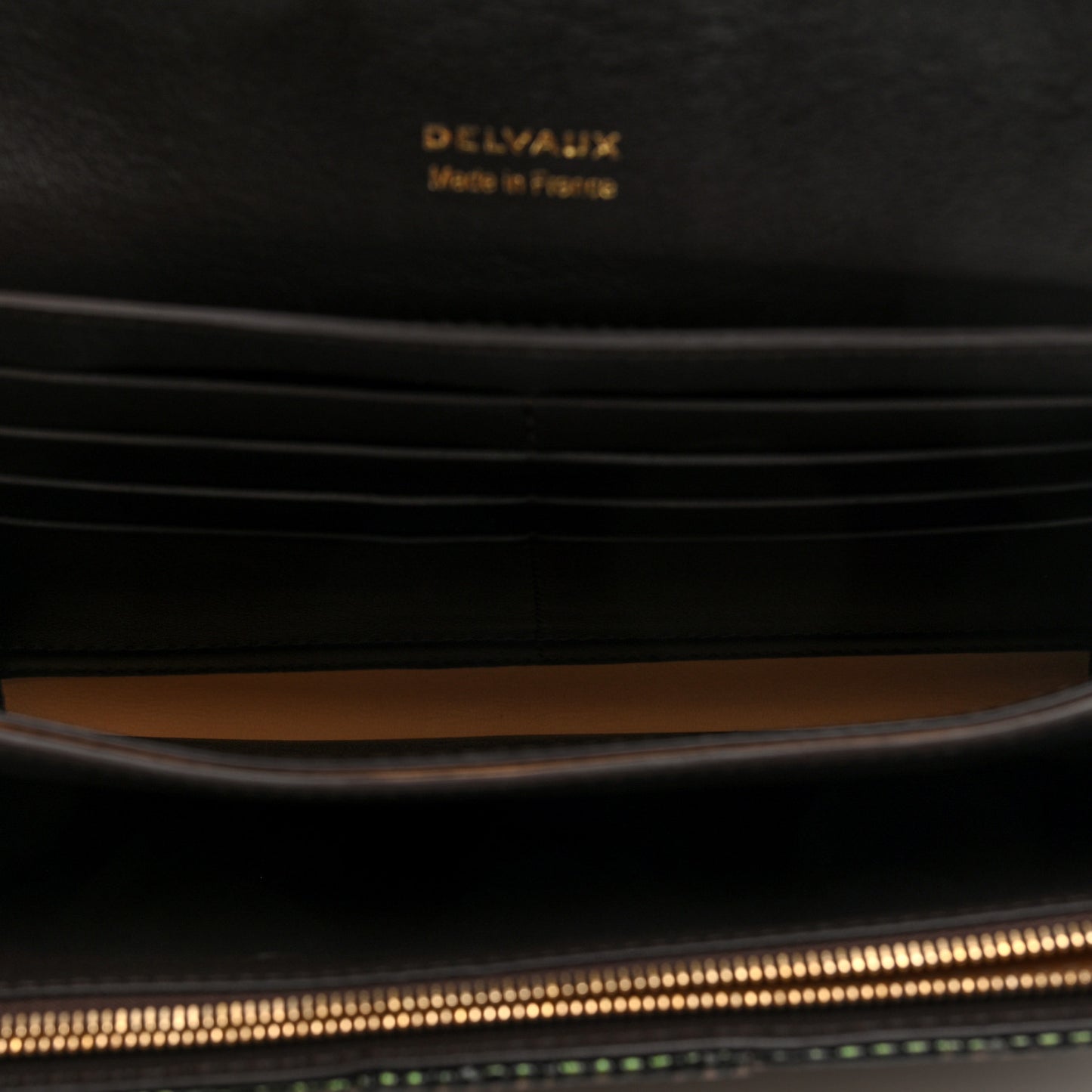 Iridescent Lizard Calfskin Brillant Wallet On Chain Ebene Kaki