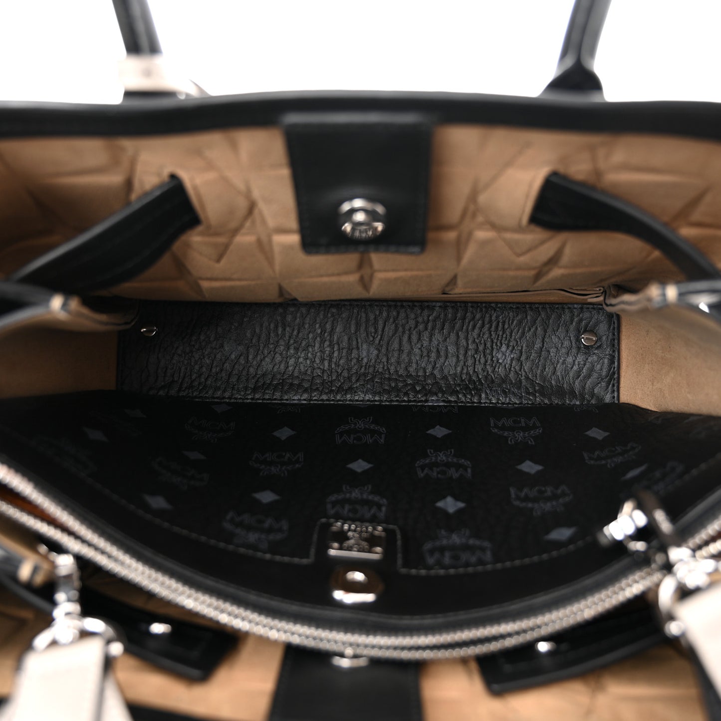 Calfskin Embossed Park Avenue Medium Neo Milla Tote Black